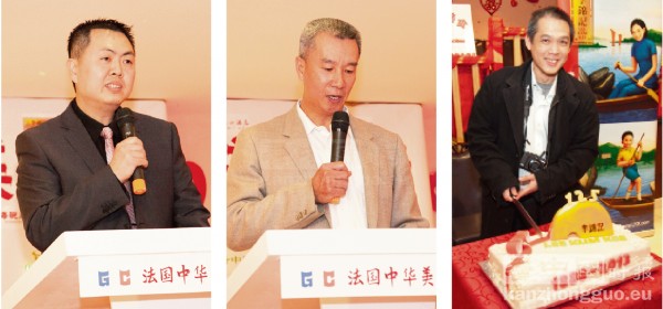 左图:法国中华美食烹饪协会会长邹伟民先生在论坛中致辞。 / 中图:法国中华美食烹饪协会理事长王可阳先生在论坛中致辞。 / 右图:王可阳先生为李锦记品牌成立125周年亲手制作的庆祝蛋糕,特别邀请李锦记区域经理陈毅渊先生切蛋糕。(摄影:李牧/看中国) 左图:法国中华美食烹饪协会会长邹伟民先生在论坛中致辞。 / 中图:法国中华美食烹饪协会理事长王可阳先生在论坛中致辞。 / 右图:王可阳先生为李锦记品牌成立125