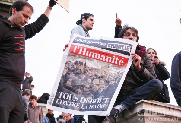 巴黎反恐大游行150万人 史无前列(摄影/李牧) 巴黎反恐大游行150万人 史无前列(摄影/李牧)