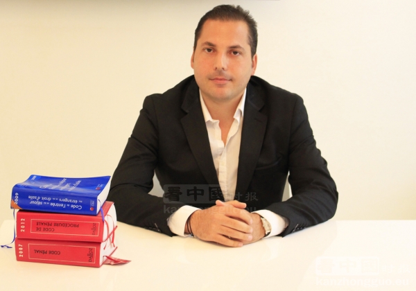 Laurent Gryner律师(摄影:林莲怡/看中国) Laurent Gryner律师(摄影:林莲怡/看中国)