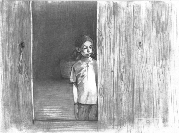 中国的留守女孩想念在远方打工的父母。(插图:牛牛/看中国) 中国的留守女孩想念在远方打工的父母。(插图:牛牛/看中国)