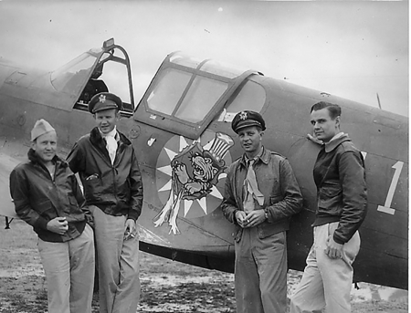 美国援华空军飞虎队的飞行员们（网络图片）