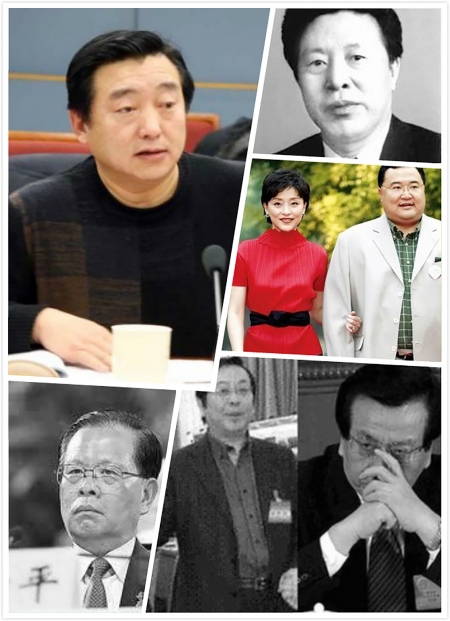 王笑然(左上)、孙家正(右上)、杨澜夫妇(中)、龚学平(左下)、曾庆淮同曾庆红兄弟二人(右下)。(《看中国》合成图片) 王笑然(左上)、孙家正(右上)、杨澜夫妇(中)、龚学平(左下)、曾庆淮同曾庆红兄弟二人(右下)。(《看中国》合成图片)