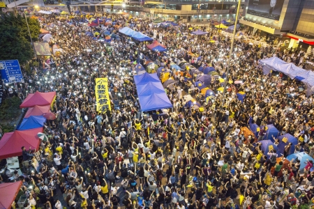 香港“占中”场景(Getty Images) 香港“占中”场景(Getty Images)