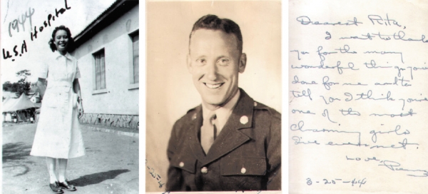 左图:1944年黄欢笑的留影;右图:文中所提到的一个叫“潘尼”的美国军人以及他对黄欢笑所写的爱慕之言。 左图:1944年黄欢笑的留影;右图:文中所提到的一个叫“潘尼”的美国军人以及他对黄欢笑所写的爱慕之言。