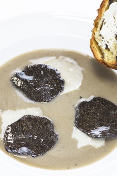 经典菜品,黑松露洋蓟浓汤配松露千层奶油蛋糕 经典菜品,黑松露洋蓟浓汤配松露千层奶油蛋糕