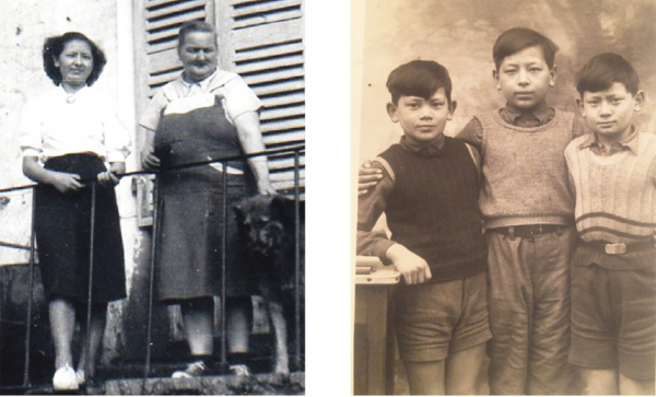 左图:奥古斯蒂娜与女儿德尼斯;右图:徐思九的三个儿子何萌、克劳德和雅克 左图:奥古斯蒂娜与女儿德尼斯;右图:徐思九的三个儿子何萌、克劳德和雅克