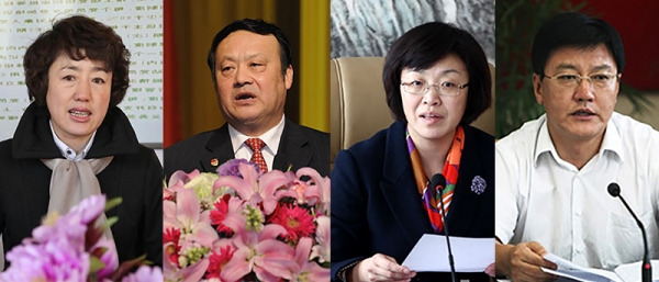 从左往右依次为张秀萍同她的情夫金道铭、杨晓波同她的情夫谢克敏。(网络图片) 从左往右依次为张秀萍同她的情夫金道铭、杨晓波同她的情夫谢克敏。(网络图片)