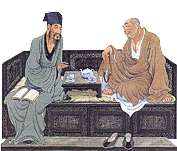 苏东坡有一个相知甚笃的方外之交“佛印禅师”,平时二人在佛学、文学上总不忘相互切磋。左为苏东坡,右为佛印禅师。(网络图片) 苏东坡有一个相知甚笃的方外之交“佛印禅师”,平时二人在佛学、文学上总不忘相互切磋。左为苏东坡,右为佛印禅师。(网络图片)