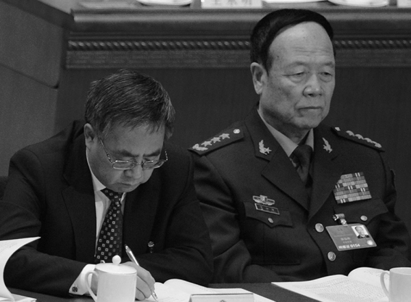 郭伯雄(右)(AFP/Getty Images)