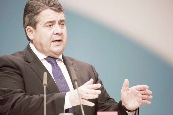 德国联邦政府副总理兼经济部长,同时也是德国社会民主党(SPD)主席加布里尔。(Getty Images) 德国联邦政府副总理兼经济部长,同时也是德国社会民主党(SPD)主席加布里尔。(Getty Images)