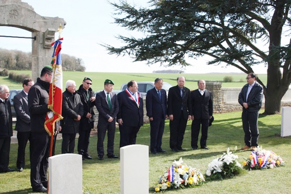 两岸侨团清明公祭一战华工活动现场