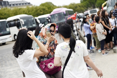 到法国游览的大陆游客（AFP/Getty Images）