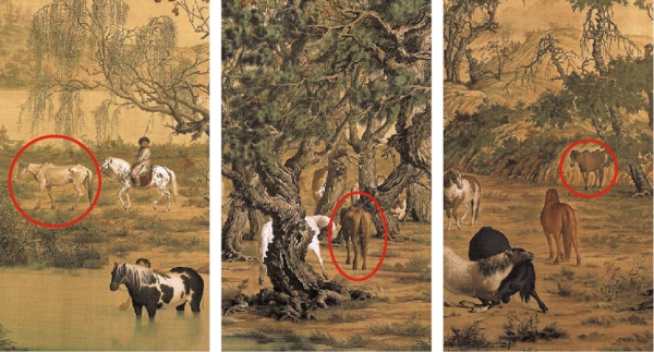 仔细瞧!《百骏图》中的三匹瘦马! 仔细瞧!《百骏图》中的三匹瘦马!