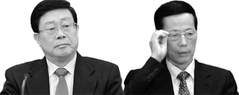 黄兴国(左)与张高丽(右) (网络图片) 黄兴国(左)与张高丽(右) (网络图片)