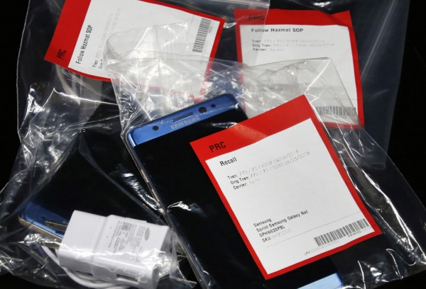 被召回的三星Galaxy Note 7。(Getty Images) 被召回的三星Galaxy Note 7。(Getty Images)