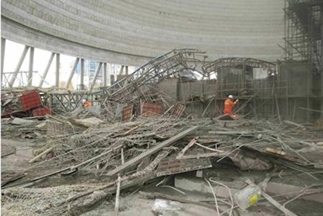 发生倒塌事故的现场。(网络图片) 发生倒塌事故的现场。(网络图片)