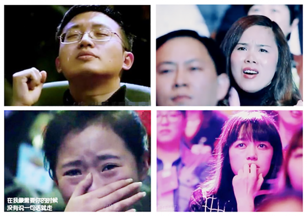 大陆综艺节目中的“职业观众”。 大陆综艺节目中的“职业观众”。