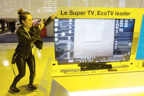 2016年1月,乐视电视计划在美国销售的一款电视。(Getty Images) 2016年1月,乐视电视计划在美国销售的一款电视。(Getty Images)