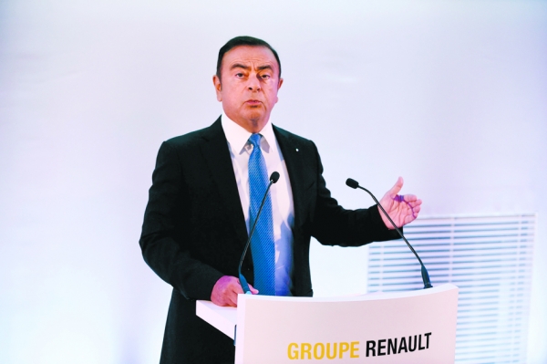 10月6日,雷诺现任董事长兼CEO卡洛斯•戈恩(Carlos Ghosn)发布了公司最新的五年战略目标。(AFP/Getty Images) 10月6日,雷诺现任董事长兼CEO卡洛斯•戈恩(Carlos Ghosn)发布了公司最新的五年战略目标。(AFP/Getty Images)