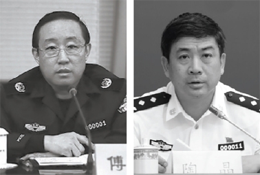 傅政华(左),陶晶(右)。 傅政华(左),陶晶(右)。