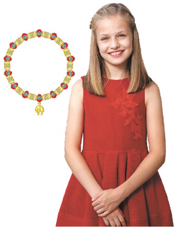 金羊毛勋章垂饰图 (左图:Heralder/维基百科),西班牙莱昂诺尔公主(右图:Getty Images) 金羊毛勋章垂饰图 (左图:Heralder/维基百科),西班牙莱昂诺尔公主(右图:Getty Images)