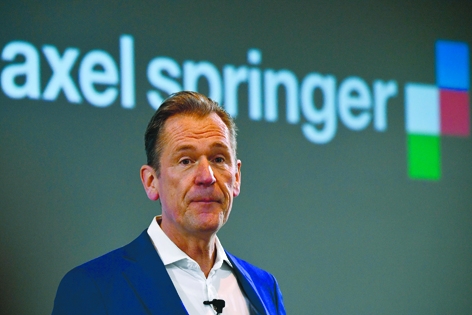 德国传媒公司Axel Springer执行长Mathias Doepfner(AFP/Getty Images) 德国传媒公司Axel Springer执行长Mathias Doepfner(AFP/Getty Images)