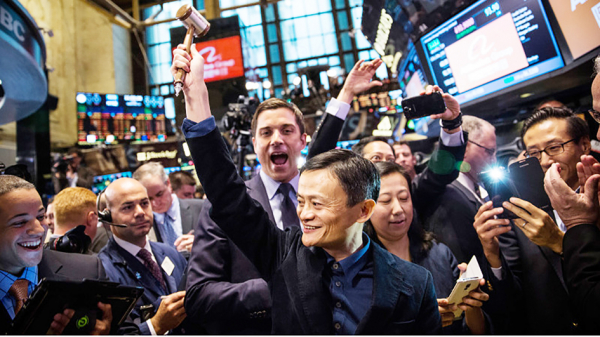 在美国纽交所上市的阿里巴巴目前市值高达4200亿美元。(Getty Images) 在美国纽交所上市的阿里巴巴目前市值高达4200亿美元。(Getty Images)