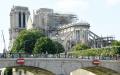 巴黎圣母院的修复工作正在紧锣密鼓的进行中。（AFP/Getty Image）