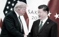 川普和习近平在日本大阪会谈。（Getty Images）