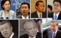 中共外交战狼群像，上左起：华春莹、耿爽、桂从友、乐玉成；下左起刘晓明、崔天凯、王毅。