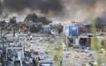 8月4日，黎巴嫩大爆炸现场一片狼藉。（Getty Images）