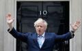 英国首相约翰逊于唐宁街（TOLGA AKMEN/AFP/ Getty Images）