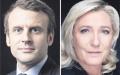 马克龙（Emmanuel MACRON）与勒庞（Marine LE PEN）（ERIC FEFERBERG, JOEL SAGET/AFP via Getty Images）