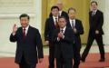 2022年10月23日，习近平、李强、赵乐际、王沪宁、蔡奇、丁薛祥和李希等新一届 中共中央政治局常委公开亮相。