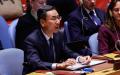 2025年9月23日，中共常驻联合国副代表、特命全权大使耿爽在纽约联合国总部举行的联合国安理会乌克兰问题会议上发言。（图片来源：Getty Images）