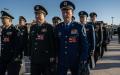 中国北京 2026年3月9日，中共军方代表进入人民大会堂出席全国人民代表大会第二次全体会议。（图片来源：Getty Images）