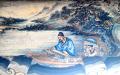 颐和园长廊绘画（局部）：子期听琴。图中弹琴的人为伯牙。（公有领域）
