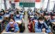 2020年3月30日，江苏省淮安市COVID-19病毒疫情期间，初中和高三学生返回教室。示意图(图片来源：STRAFP via Getty Images)