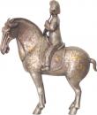 唐·皇室御用 鎏金`鎏银“马上乐女俑”