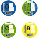 四种车辆环保标签（www.correos.es截图）