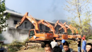 秦岭别墅被拆除现场