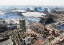 3月21日，江苏盐城响水县化工厂大爆炸后的现场。（Getty Images)