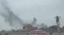 北京故宫附近浓烟画面在网络上疯传。（图片来源：视频截图）