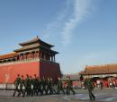 在北京紫禁城执勤的武警（Feng Li/Getty Images）