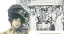 左图：慈禧太后御前女官裕容龄；右上图：裕容龄（右三）与慈禧太后合影。（公有领域）