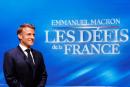 法国总统马克龙在5月13日接受了法国一台“法国的挑战”电视节目采访。（LUDOVIC MARIN/POOL/AFP via Getty Images）