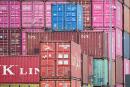 7月15日，柏林西港的集装箱。(TOBIAS SCHWARZ/AFP via Getty Images)