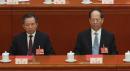 2025年3月11日，在中共全国人民代表大会闭幕式现场。图为时任中组部长李干杰（左）和时任统战部部长石泰峰（右）。