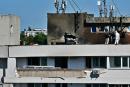 2026年5月29日，罗马尼亚东部加拉茨（Galati），一架俄罗斯无人机击中了公寓楼，造成两人受伤。（Daniel MIHAILESCU/AFP via Getty Images）