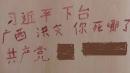 广西某地公共厕所门上惊现反共反习标语。（图片来源：网路截图）